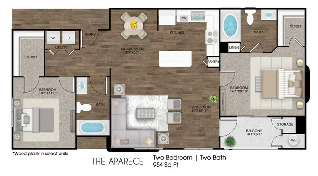 Two Bedroom 10-303 floor plan
